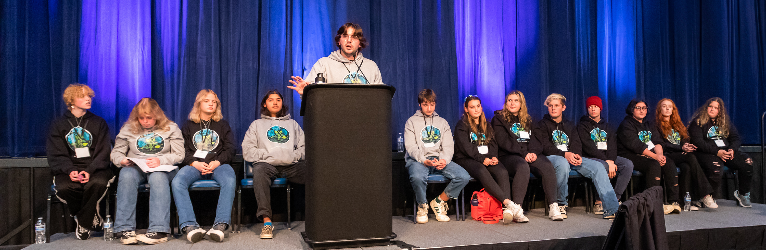Youth advisory council members speak at the Columbia Pacific Substance Use Disorder Summit.